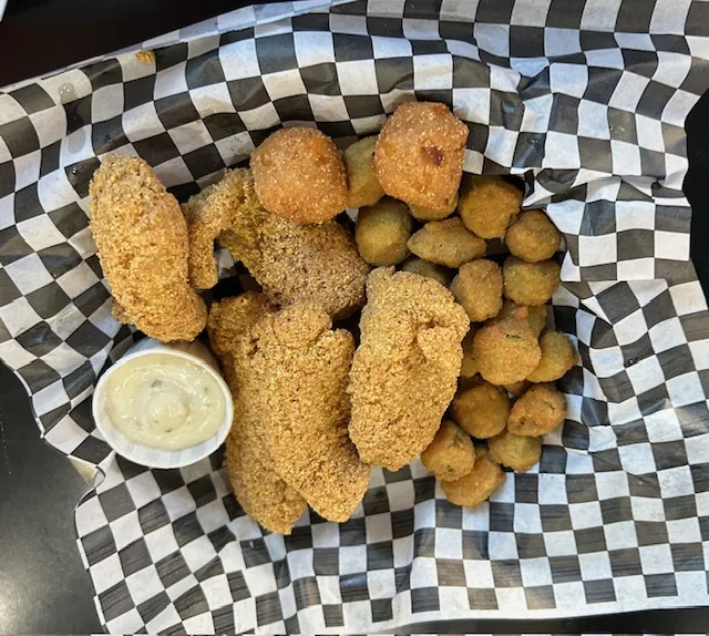 Catfish Basket with Okra